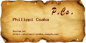 Philippi Csaba névjegykártya